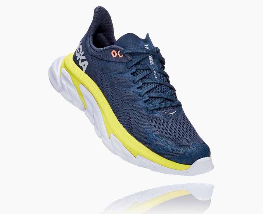 Hoka One One Clifton Edge Löparskor Dam - Marinblå - XRZEB-4627